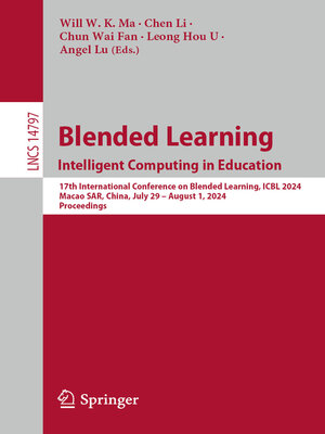cover image of Blended Learning. Intelligent Computing in Education